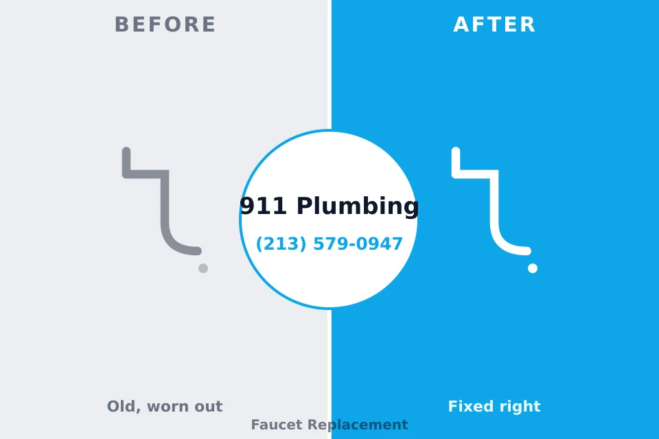Before and after: plumbing repair Piney, AR